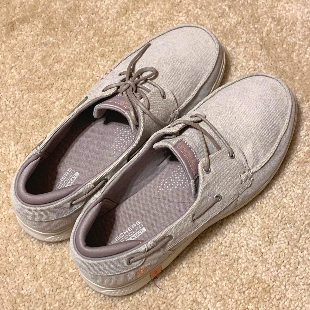 Skechers On The Go Glide Ultra Marina Boat Shoe - Taupe - Size 11 M